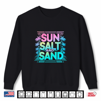 Sweatshirt Retro Summer Vibes Sun Salt and Sand Comfort Colors Crop Top