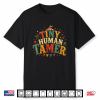 Tiny Human Tamer Funny Vintage Circus Parenting Humor Design Shirt