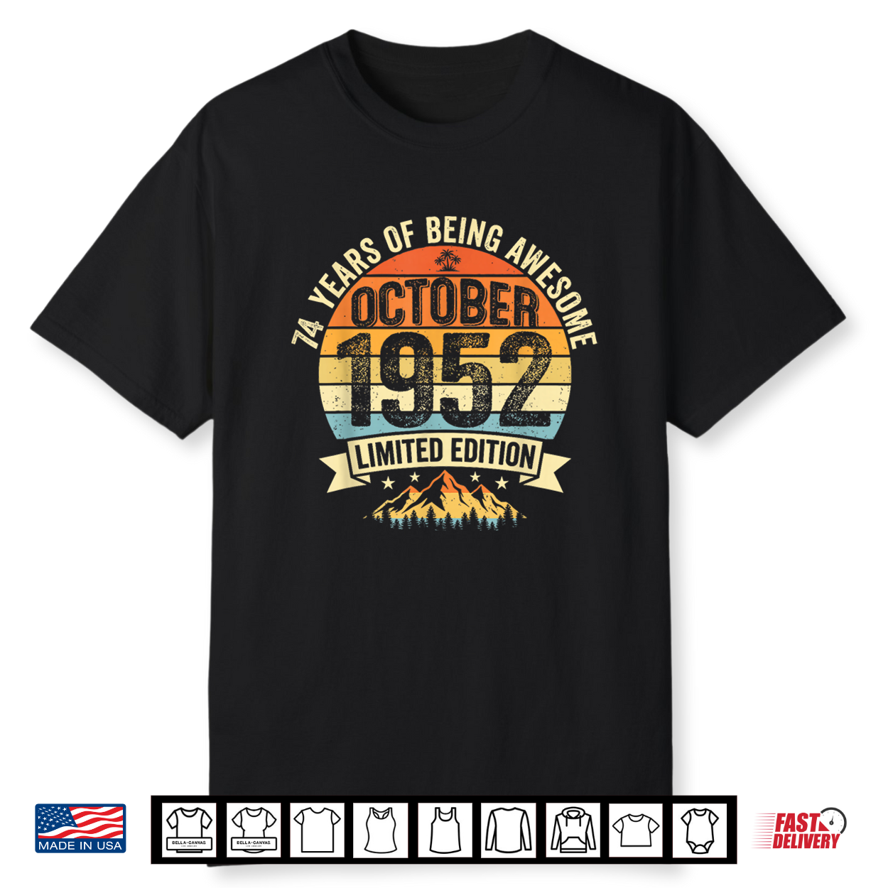 Vintage 74 Birthday Decorations Men 74Yr 1952 74Th Birthday Shirt Vintage 74 Birthday Decorations Men 74Yr 1952 74Th Birthday Shirt
