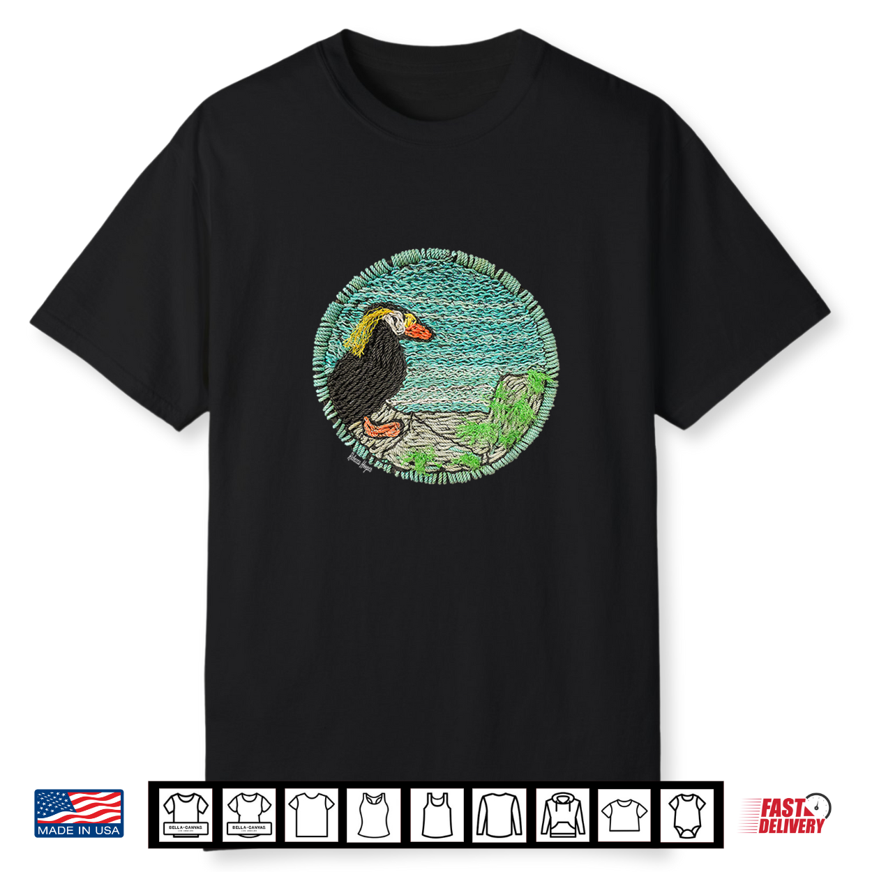 Tufted Puffin Coastal Wildlife Art By Rebecca Hooper Shirt Tufted Puffin Coastal Wildlife Art By Rebecca Hooper Shirt