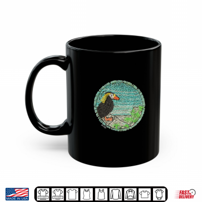 Tufted Puffin Coastal Wildlife Art By Rebecca Hooper Shirt 3 Mug Tufted Puffin Coastal Wildlife Art by Rebecca Hooper Shirt