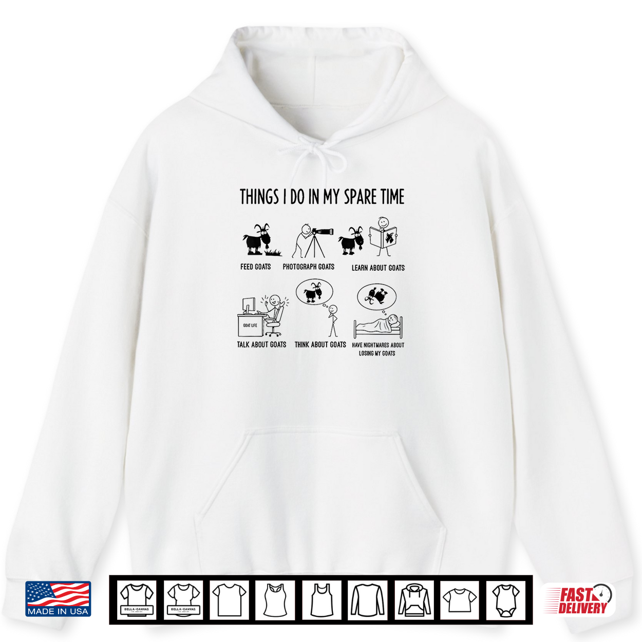 Funny Things I Do In My Spare Time Goats Shirt Funny Things I Do In My Spare Time Goats Shirt