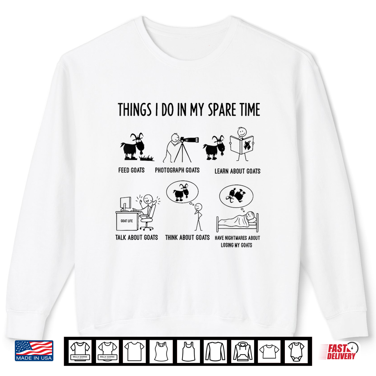 Funny Things I Do In My Spare Time Goats Shirt Funny Things I Do In My Spare Time Goats Shirt