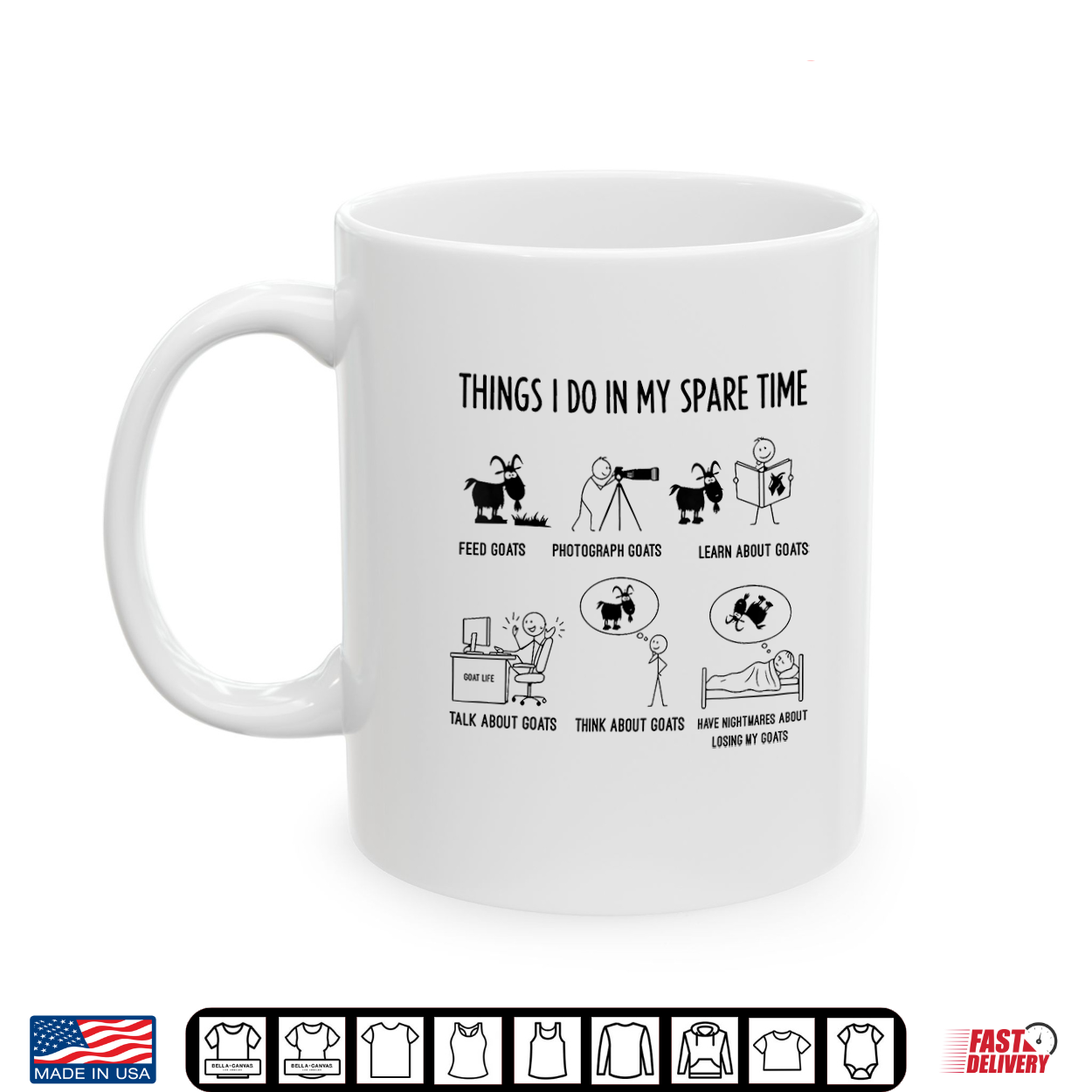 Funny Things I Do In My Spare Time Goats Shirt Funny Things I Do In My Spare Time Goats Shirt