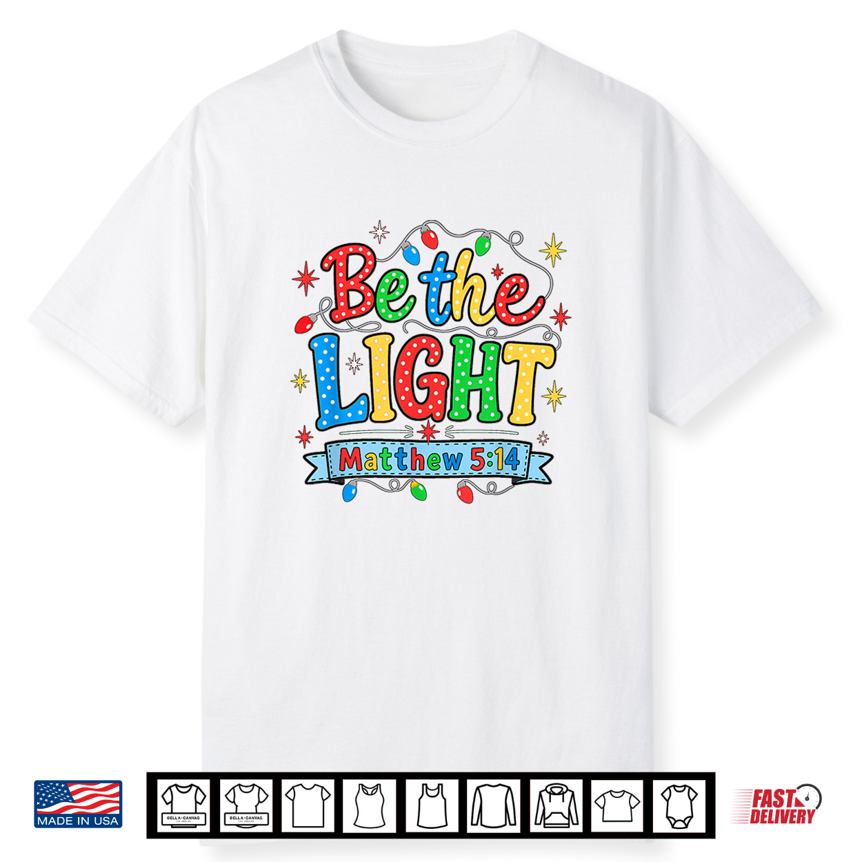 Be The Light Christian Christmas Shirt Be The Light Christian Christmas Shirt