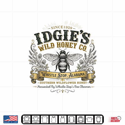 Design Idgies Wild Honey Co Whistle Stop Alabama Vintage Bee Shirt