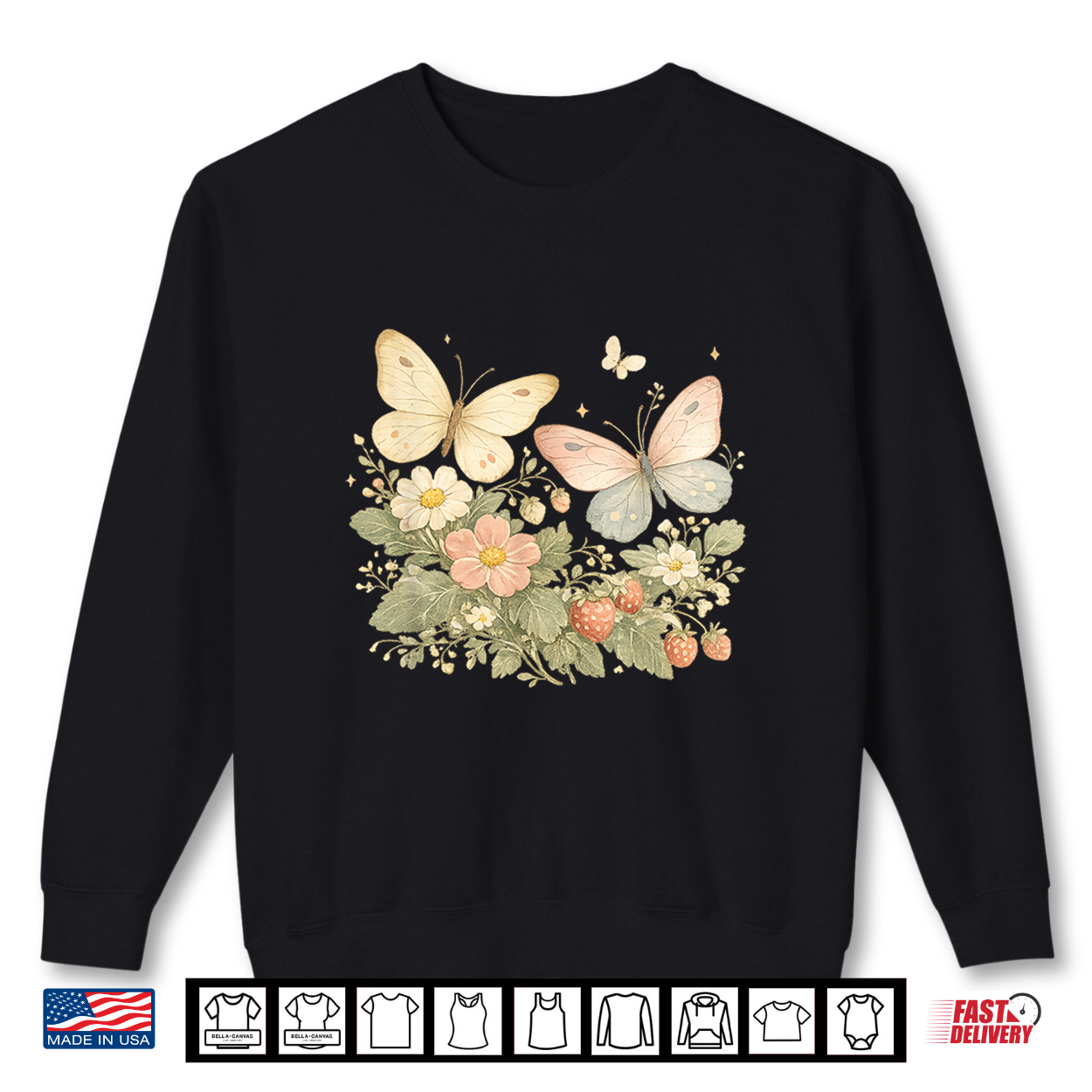 Cottagecore Butterfly Botanical Vintage Floral Nature Shirt