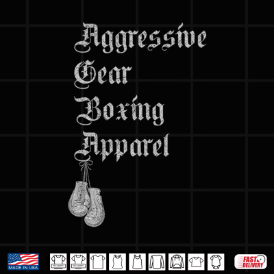 Aggressive Gear Boxing Apparel Shirt 4 Design Aggressive Gear Boxing Apparel Shirt