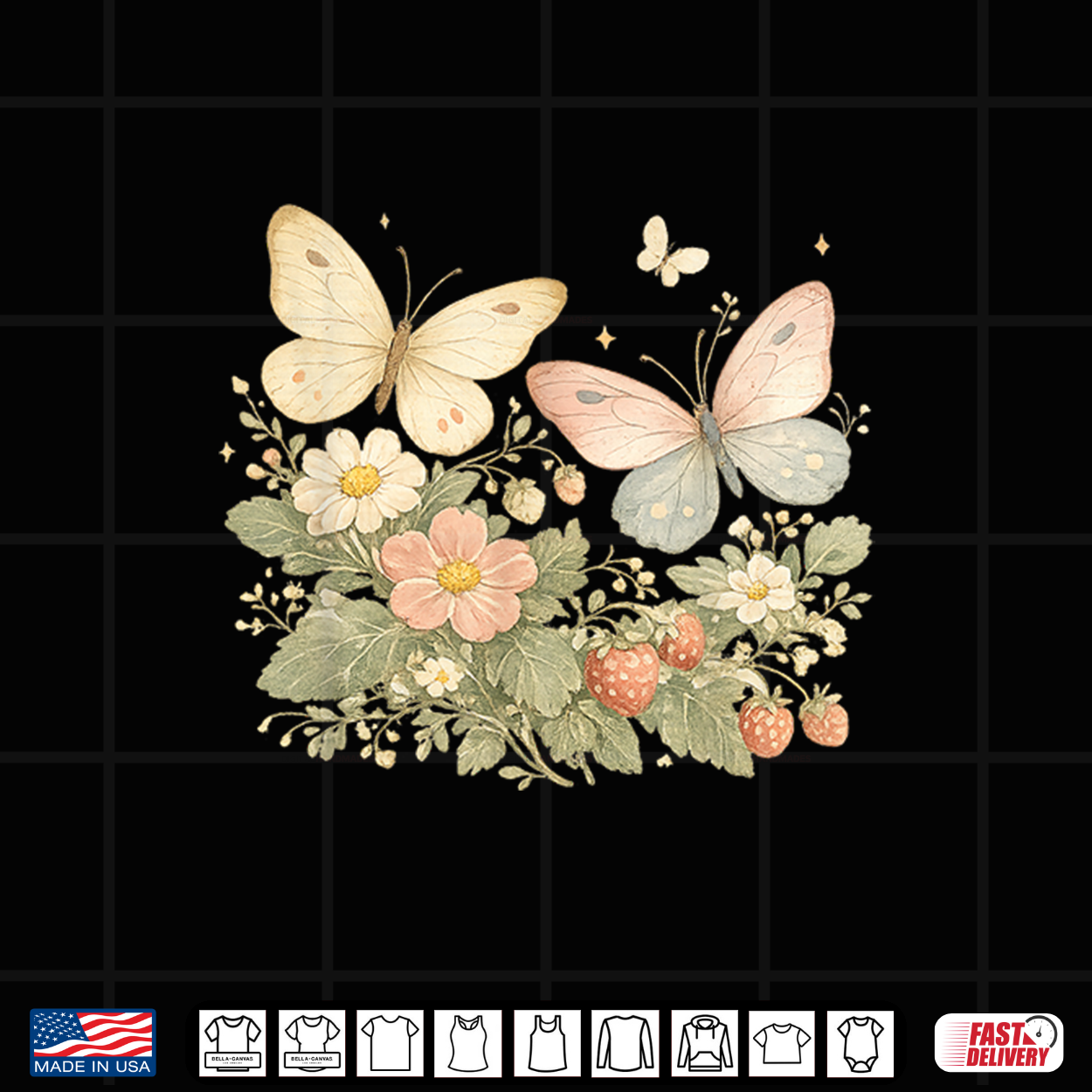 Cottagecore Butterfly Botanical Vintage Floral Nature Shirt