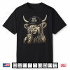 Hot Mess Highland Cow Funny Cute Coffee Lover Graphic Shirt
