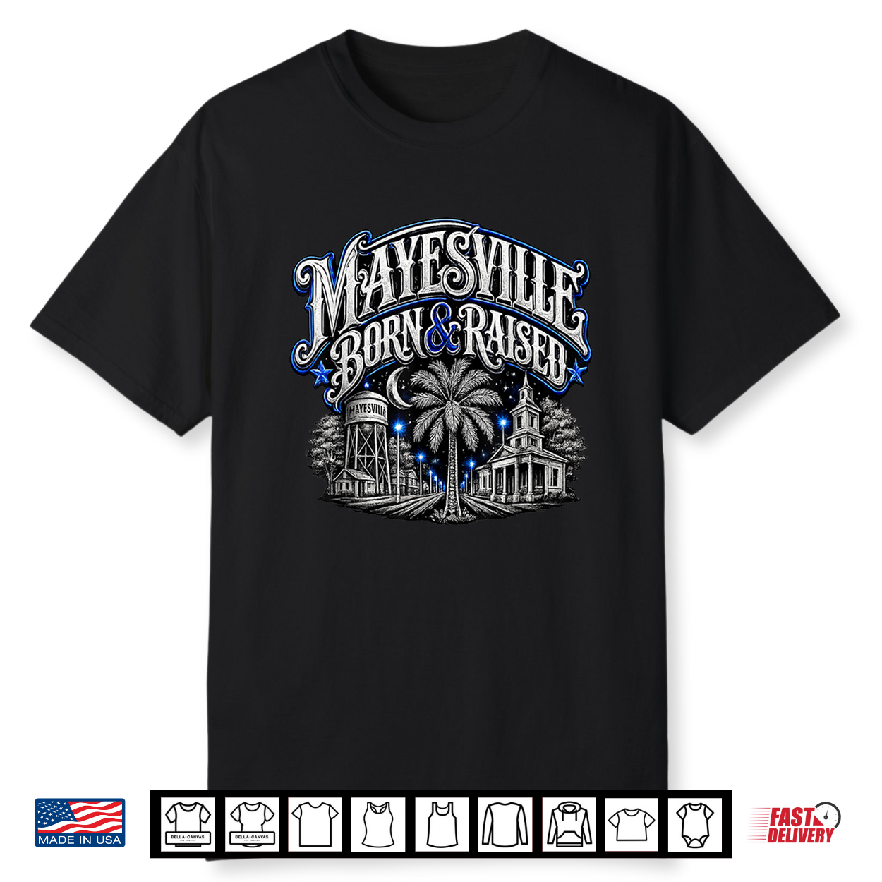 Mayesville Born & Raised Hometown Pride Tee By Kasan Shirt Mayesville Born & Raised Hometown Pride Tee By Kasan Shirt
