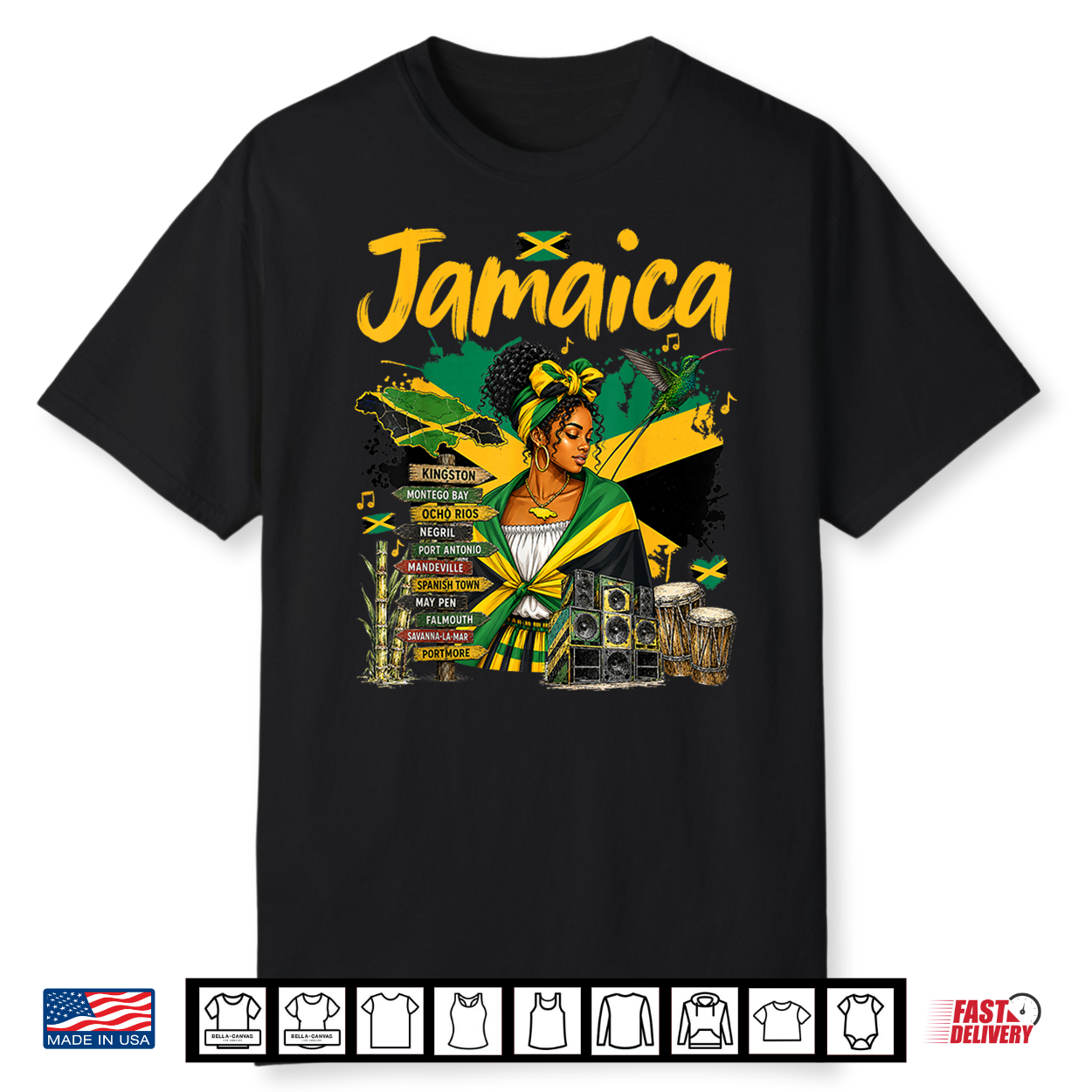 Jamaican Flag Outfit Idea For Girls & Jamaica Themed Shirt Jamaican Flag Outfit Idea For Girls & Jamaica Themed Shirt