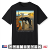 Persistence Of Memory Black Cat Melting Clock Art Shirt