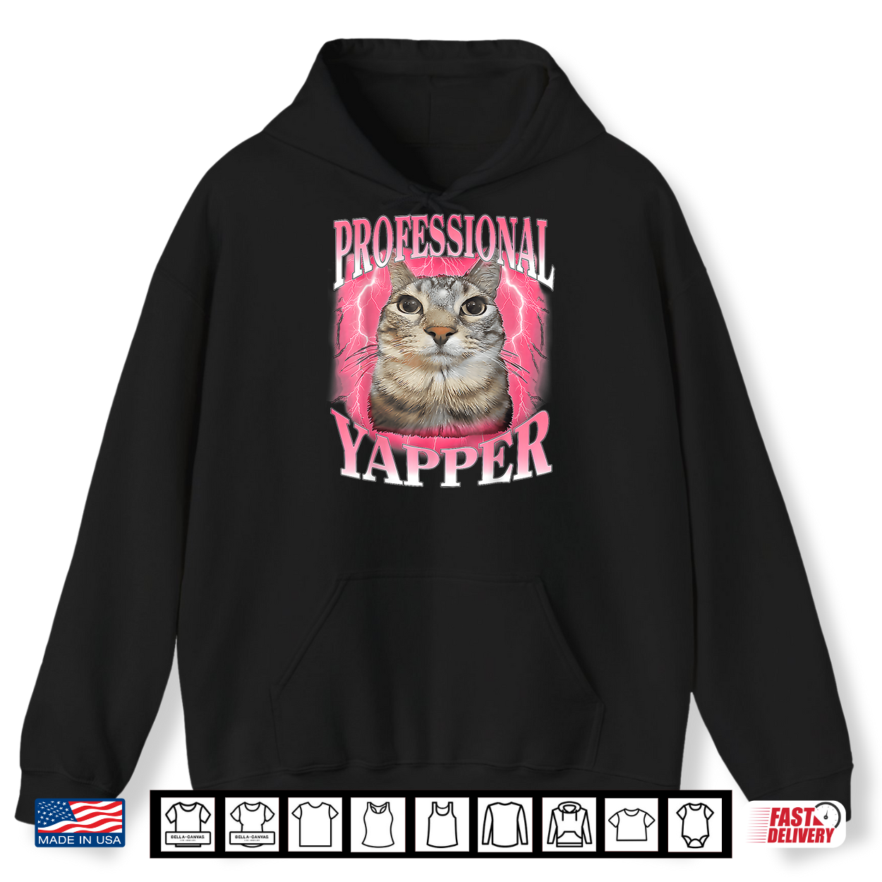 Professional Yapper Cat Funny Oddly Specific Dank Meme Shirt Professional Yapper Cat Funny Oddly Specific Dank Meme Shirt