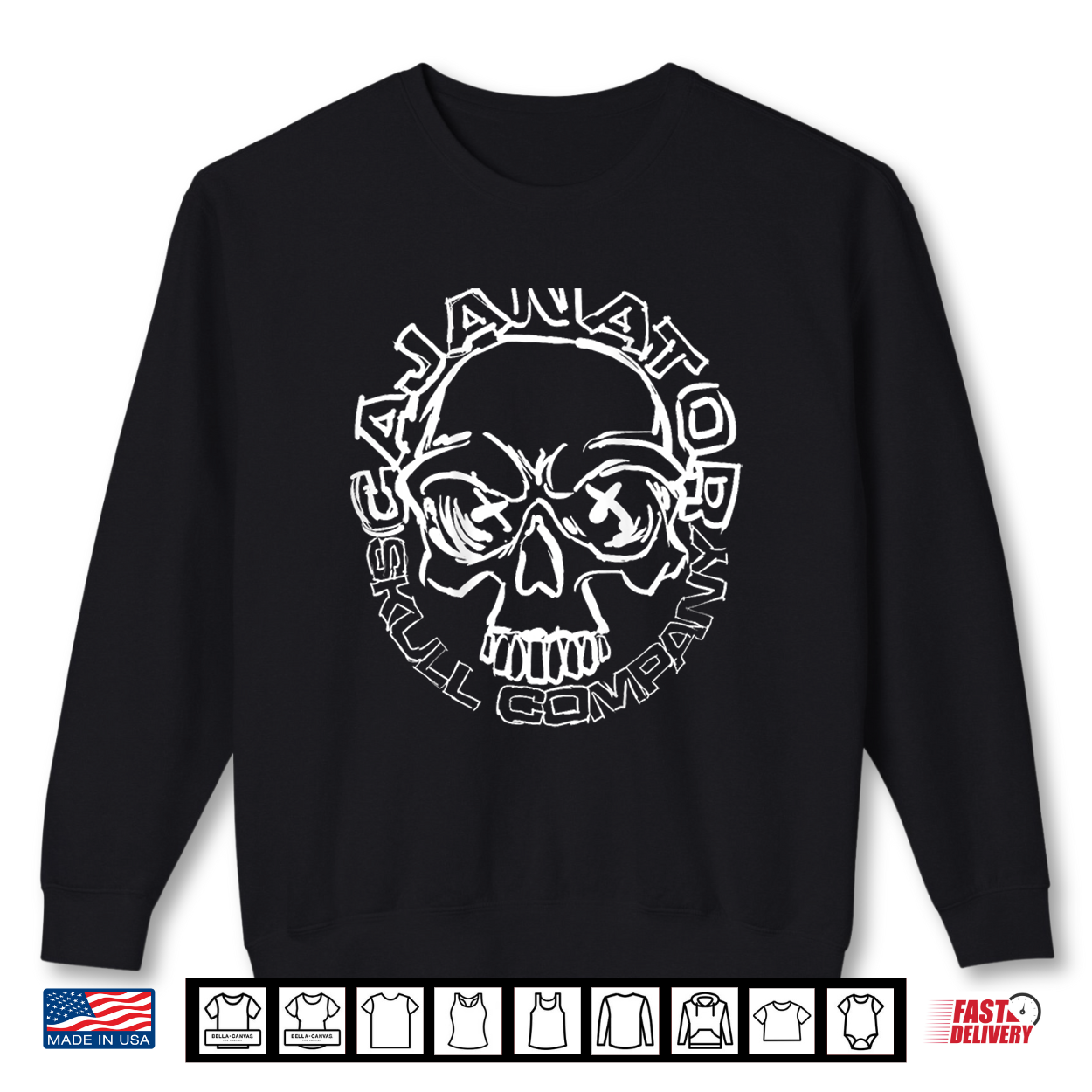 Pop Art Inspired Skull Company Graphic Shirt Pop Art Inspired Skull Company Graphic Shirt