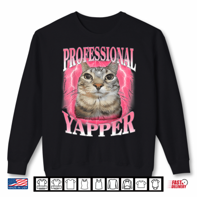 Professional Yapper Cat Funny Oddly Specific Dank Meme Shirt 2 Sweatshirt Professional Yapper Cat Funny Oddly Specific Dank Meme Shirt