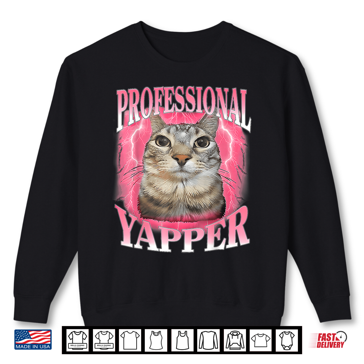 Professional Yapper Cat Funny Oddly Specific Dank Meme Shirt Professional Yapper Cat Funny Oddly Specific Dank Meme Shirt