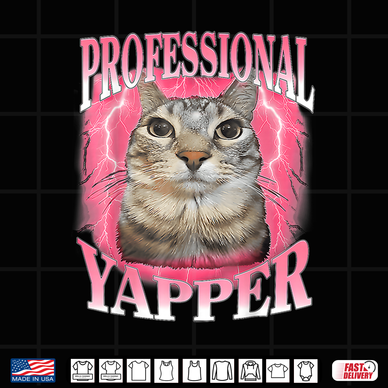 Professional Yapper Cat Funny Oddly Specific Dank Meme Shirt Professional Yapper Cat Funny Oddly Specific Dank Meme Shirt