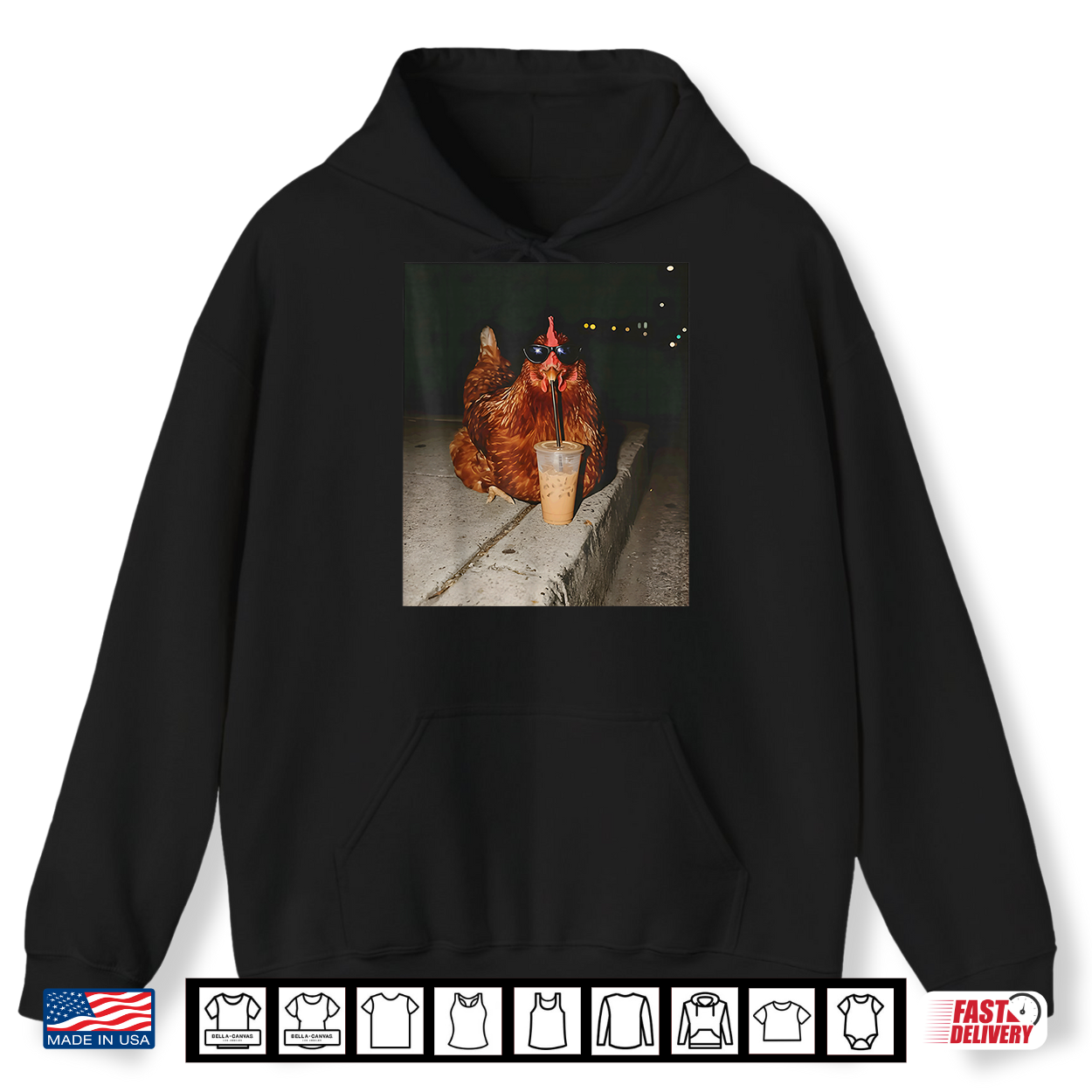 Chicken Drinking Iced Coffee Funny Chicken Lover Farmer Shirt Chicken Drinking Iced Coffee Funny Chicken Lover Farmer Shirt