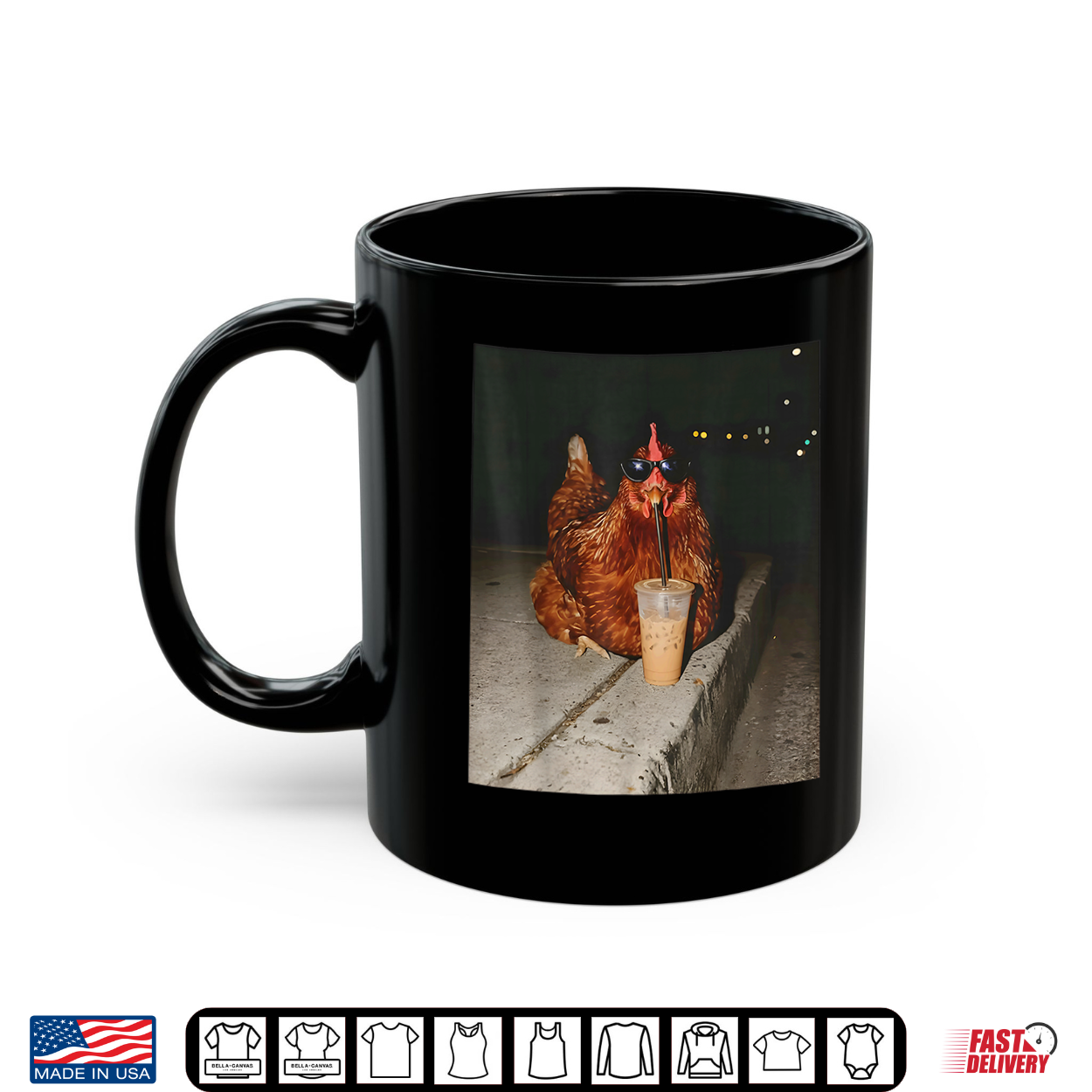 Chicken Drinking Iced Coffee Funny Chicken Lover Farmer Shirt Chicken Drinking Iced Coffee Funny Chicken Lover Farmer Shirt