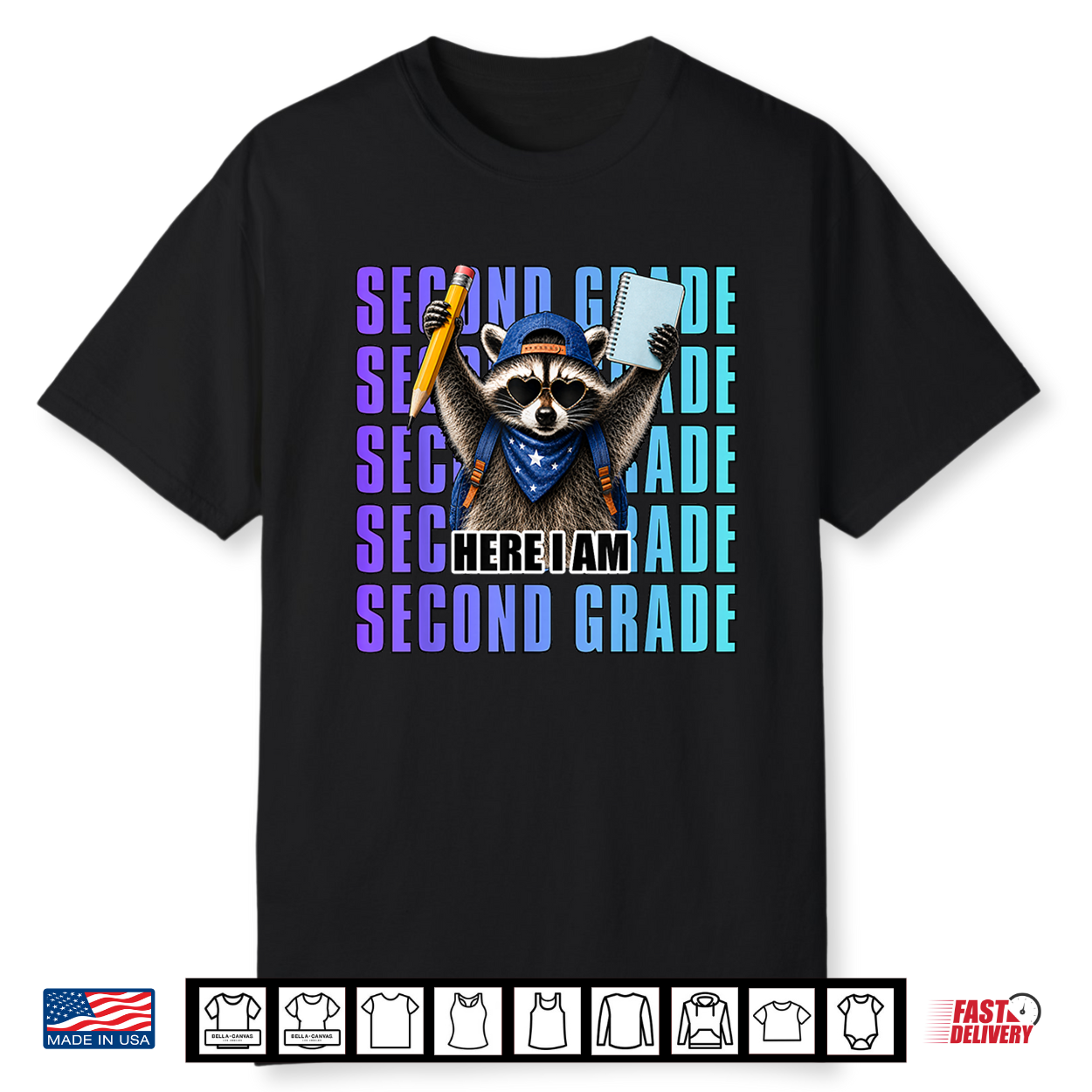 Second Grade First Day Of School Raccoon 2Nd Grade Teacher Shirt Second Grade First Day Of School Raccoon 2Nd Grade Teacher Shirt