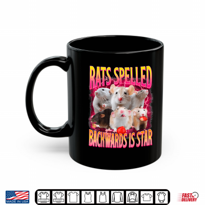 Rats Spelled Backwards Is Star Funny Gen Z Humor Rat Meme Shirt 3 Mug Rats Spelled Backwards is Star Funny Gen Z Humor Rat Meme Shirt