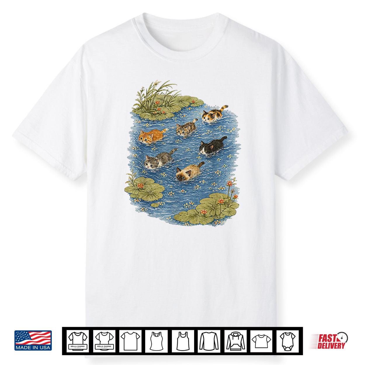 Swimming Cats In Pond Shirt Swimming Cats In Pond Shirt