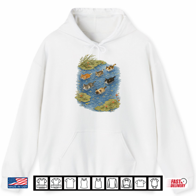 Swimming Cats In Pond Shirt 1 Hoodie Swimming Cats in Pond Shirt