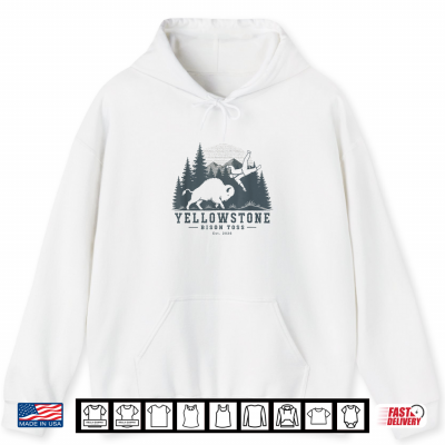 Yellowstone National Park Bison Toss Established 2026 Shirt 1 Hoodie Yellowstone National Park Bison Toss Established 2026 Shirt