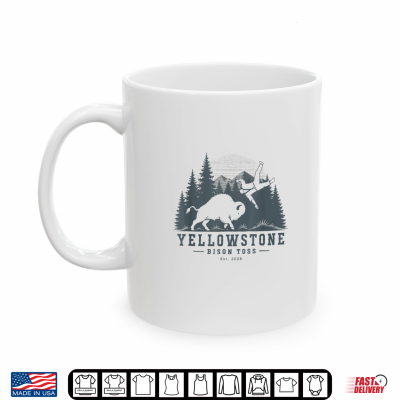 Yellowstone National Park Bison Toss Established 2026 Shirt 3 Mug Yellowstone National Park Bison Toss Established 2026 Shirt