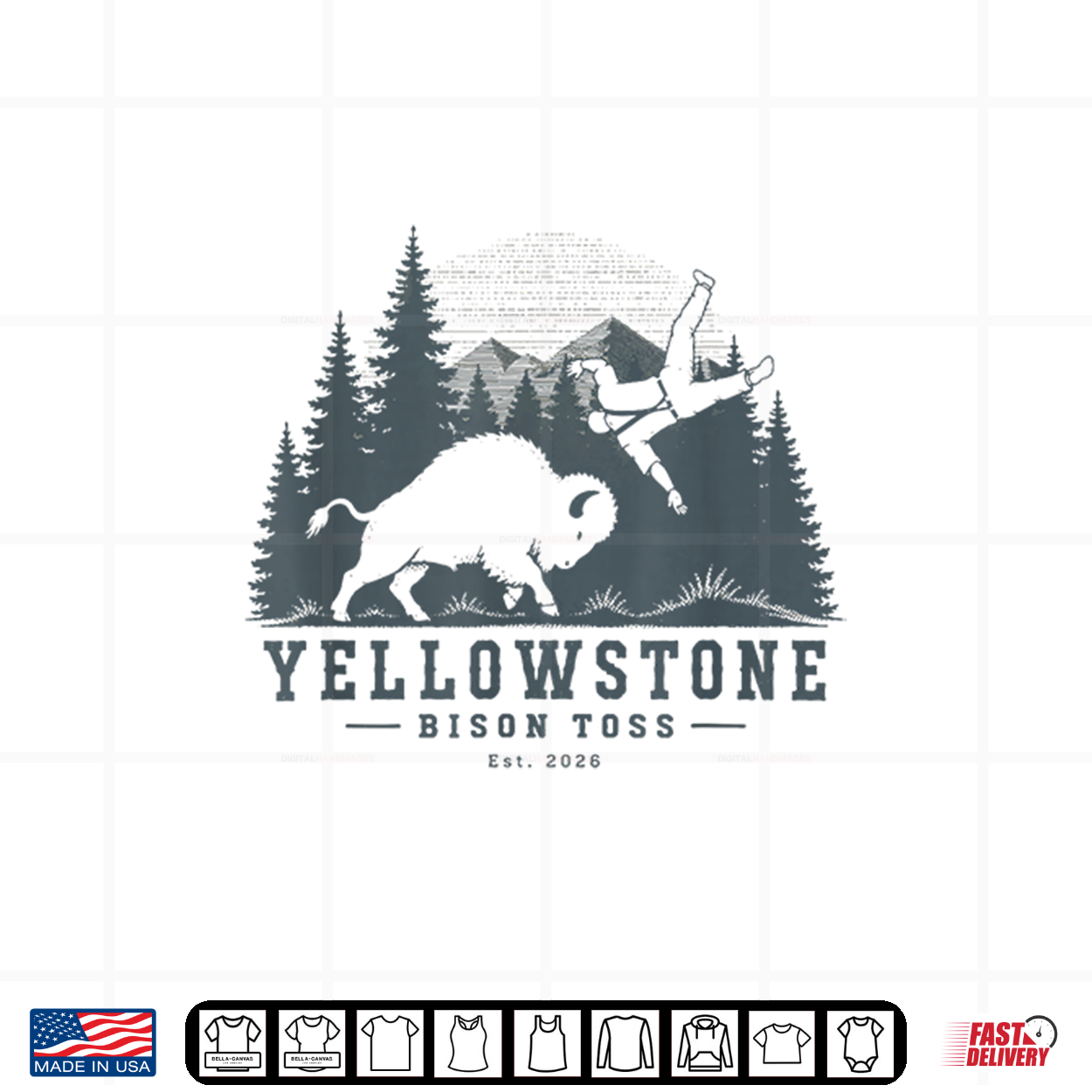 Yellowstone National Park Bison Toss Established 2026 Shirt Yellowstone National Park Bison Toss Established 2026 Shirt
