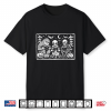 Funny Bigfoot Alien Skeleton Reading Books Halloween Camping Shirt