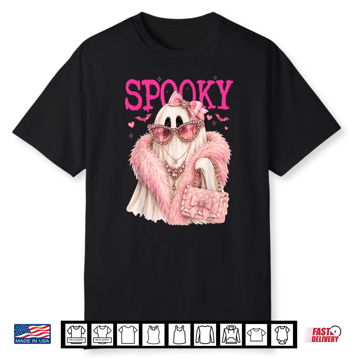 Glam Ghost Preppy Spooky Boo Halloween Boujee Leopard Girly Shirt Glam Ghost Preppy Spooky Boo Halloween Boujee Leopard Girly Shirt