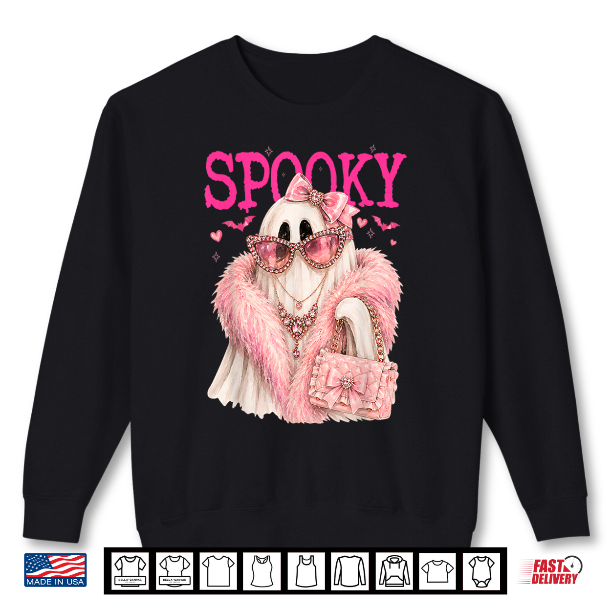 Glam Ghost Preppy Spooky Boo Halloween Boujee Leopard Girly Shirt Glam Ghost Preppy Spooky Boo Halloween Boujee Leopard Girly Shirt
