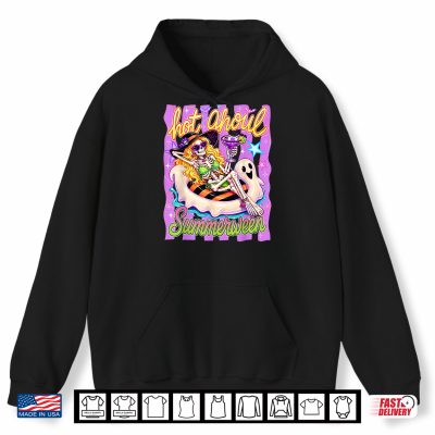 Hoodie Hot Ghoul Summer Halloween Beach Summerween Cocktail Shirt