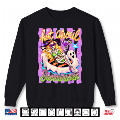 Sweatshirt Hot Ghoul Summer Halloween Beach Summerween Cocktail Shirt