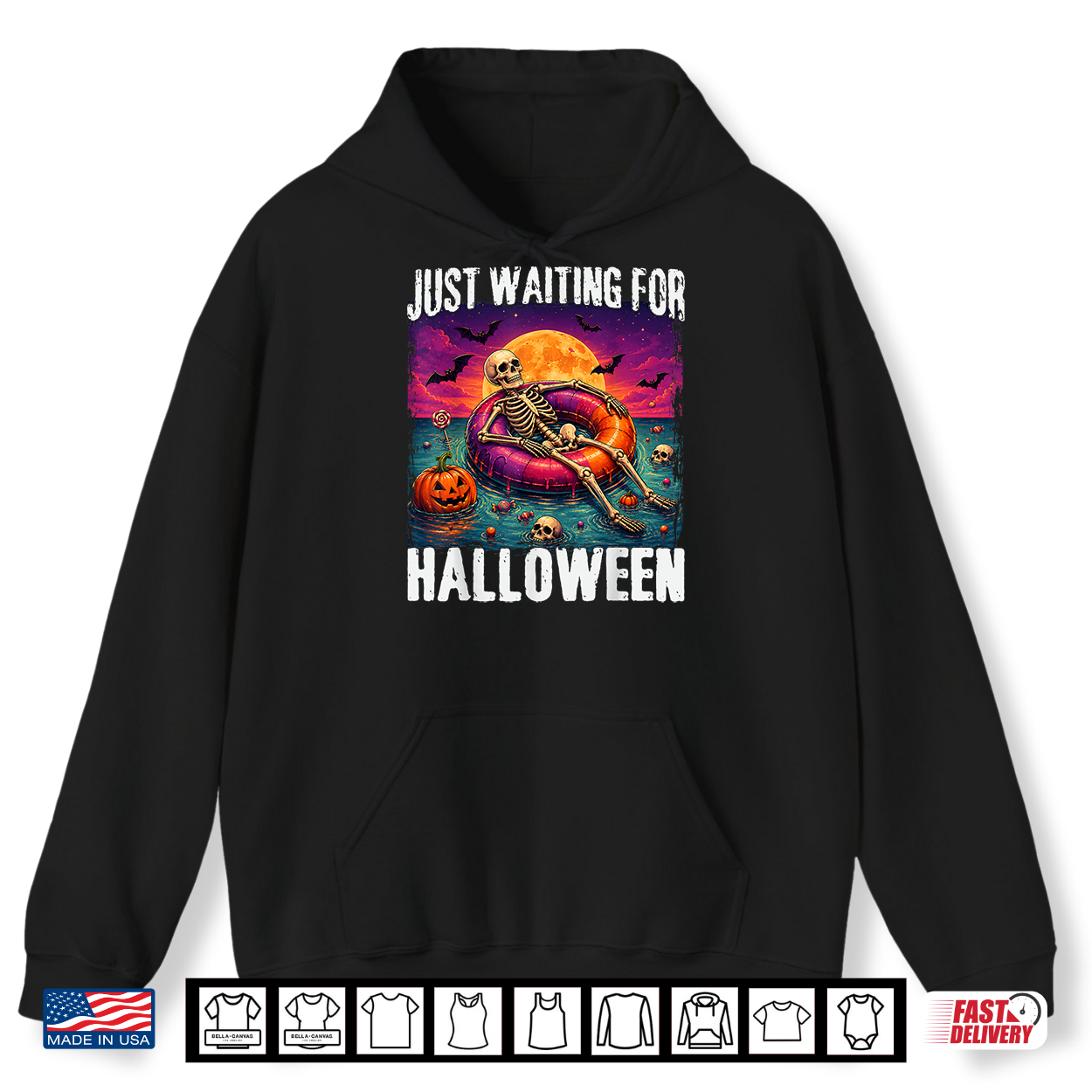 Just Waiting For Halloween Summer Skeleton Shirt Just Waiting For Halloween Summer Skeleton Shirt