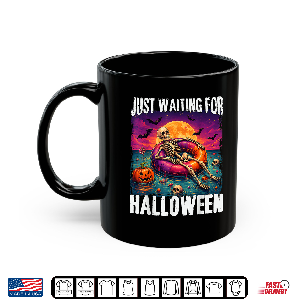 Just Waiting For Halloween Summer Skeleton Shirt Just Waiting For Halloween Summer Skeleton Shirt