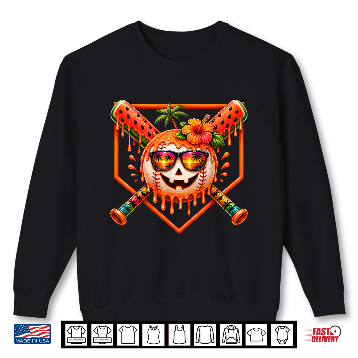 Summerween Boys Kids Funny Summer Halloween Baseball Drip Shirt Summerween Boys Kids Funny Summer Halloween Baseball Drip Shirt