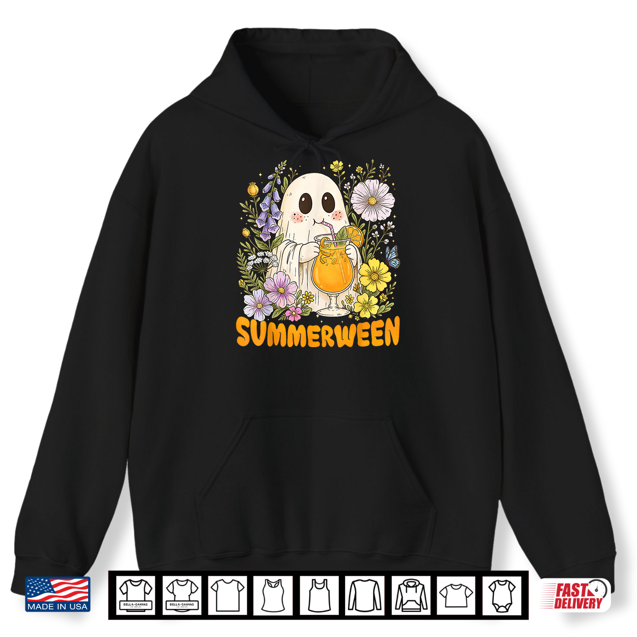 Summerween Funny Ghost Floral Halloween Summer Shirt Summerween Funny Ghost Floral Halloween Summer Shirt