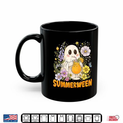 Summerween Funny Ghost Floral Halloween Summer Shirt 3 Mug Summerween Funny Ghost Floral Halloween Summer Shirt