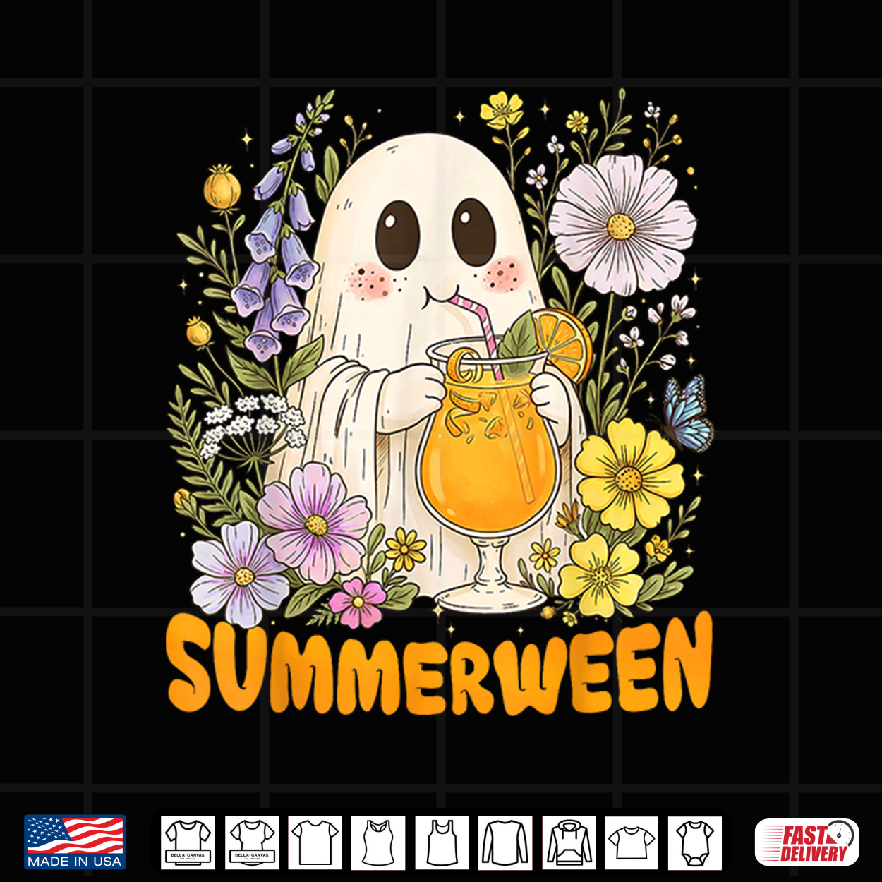 Summerween Funny Ghost Floral Halloween Summer Shirt Summerween Funny Ghost Floral Halloween Summer Shirt