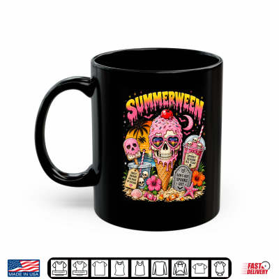 Summerween Skeleton Skull Funny Summer Halloween Ice Cream Shirt 3 Mug Summerween Skeleton Skull Funny Summer Halloween Ice Cream Shirt