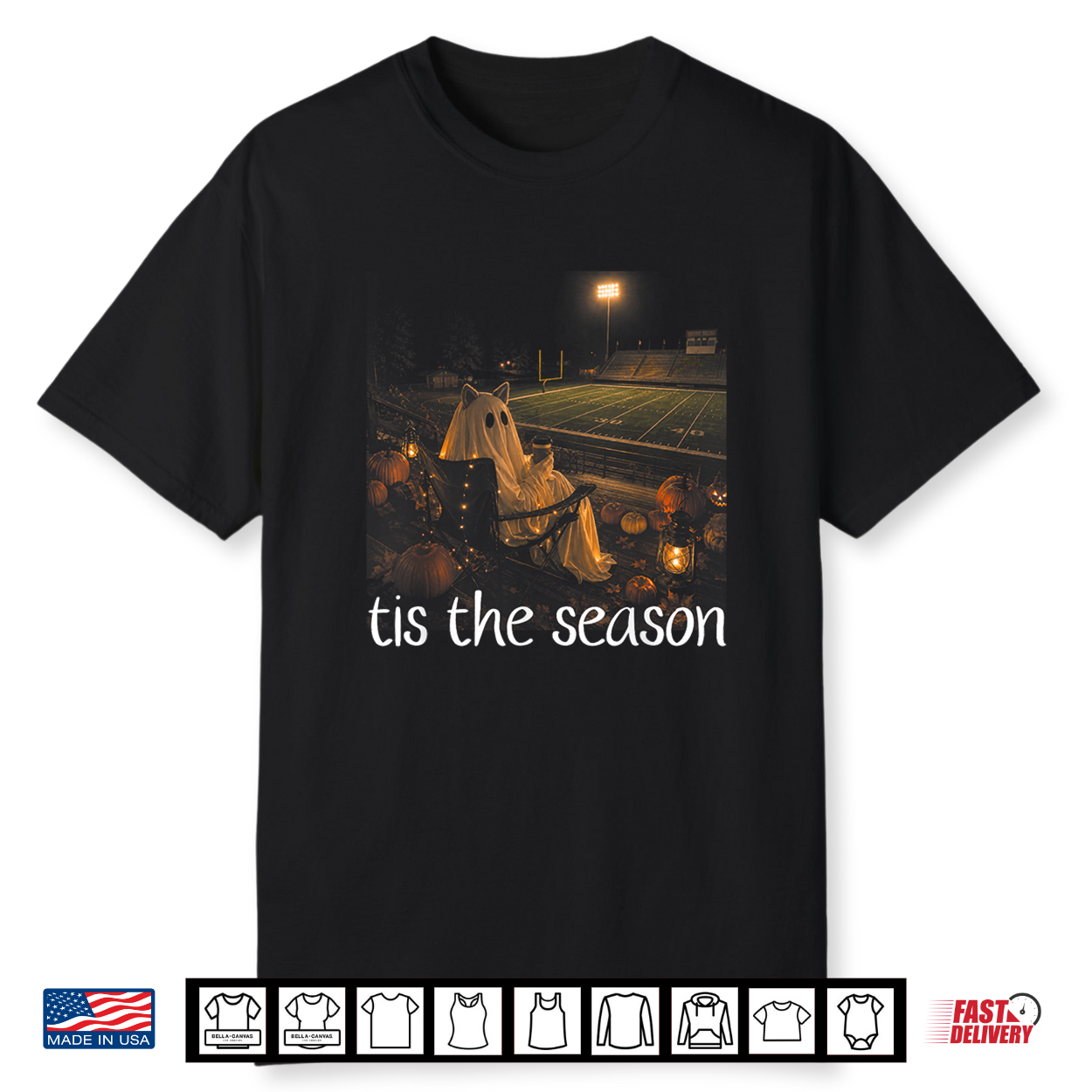Tis The Season Ghost Football Game Fall Halloween Shirt Tis The Season Ghost Football Game Fall Halloween Shirt