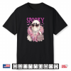 Women’S Spooky Cute Glam Ghost Sunglasses Halloween Girly V Neck Shirt