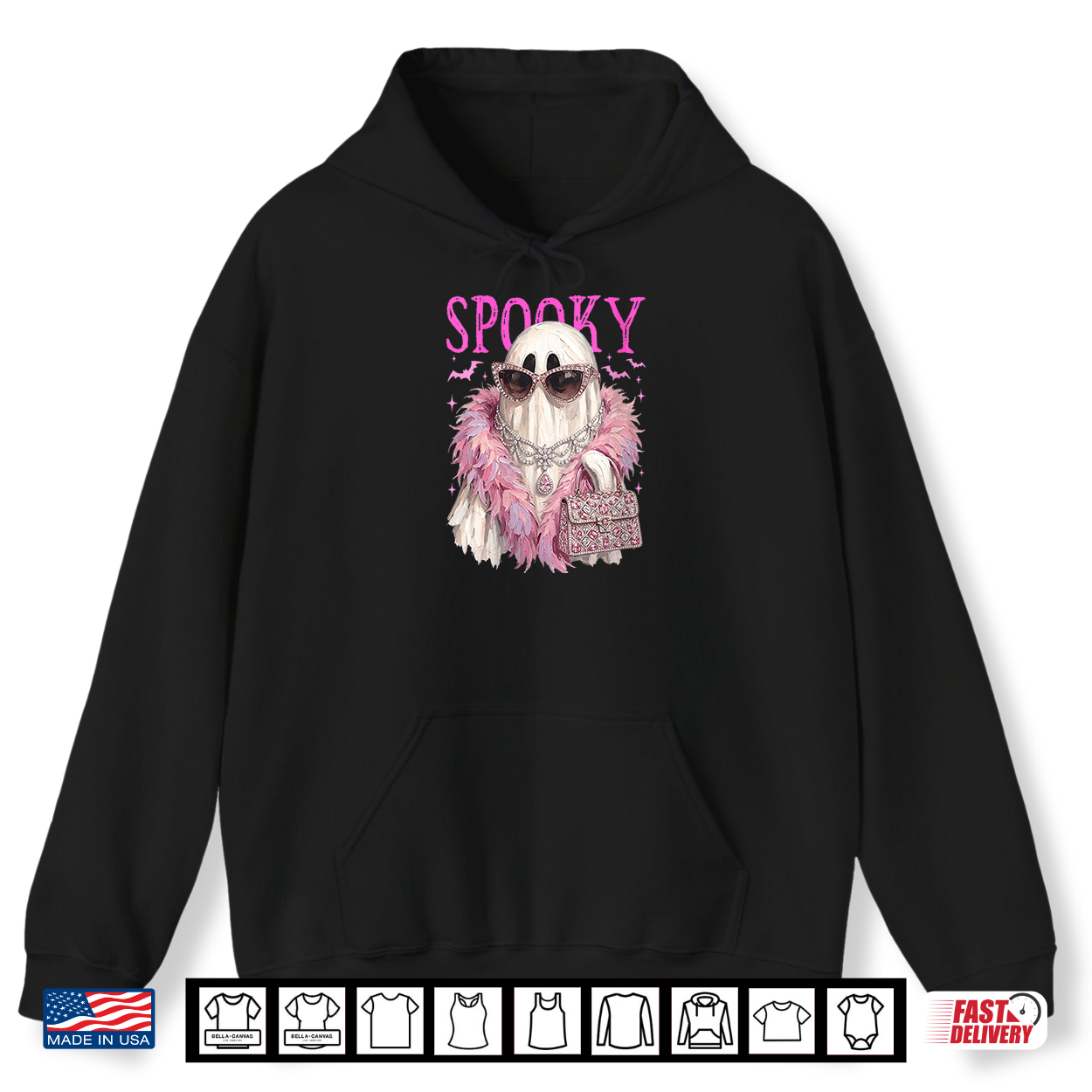 Women’S Spooky Cute Glam Ghost Sunglasses Halloween Girly V Neck Shirt Women’S Spooky Cute Glam Ghost Sunglasses Halloween Girly V Neck Shirt