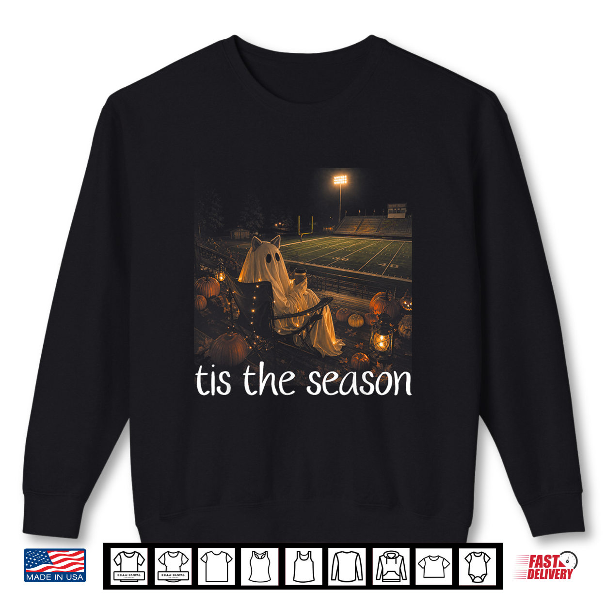 Tis The Season Ghost Football Game Fall Halloween Shirt Tis The Season Ghost Football Game Fall Halloween Shirt