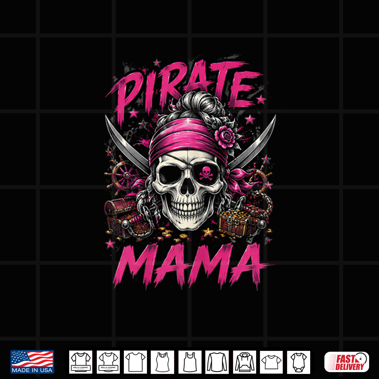 Family Skull Pirate Mama Jolly Roger Crossbones Flag Shirt Family Skull Pirate Mama Jolly Roger Crossbones Flag Shirt