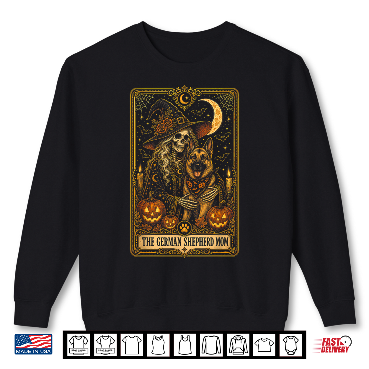 Halloween The German Shepherd Mom Tarot Card Shirt Halloween The German Shepherd Mom Tarot Card Shirt