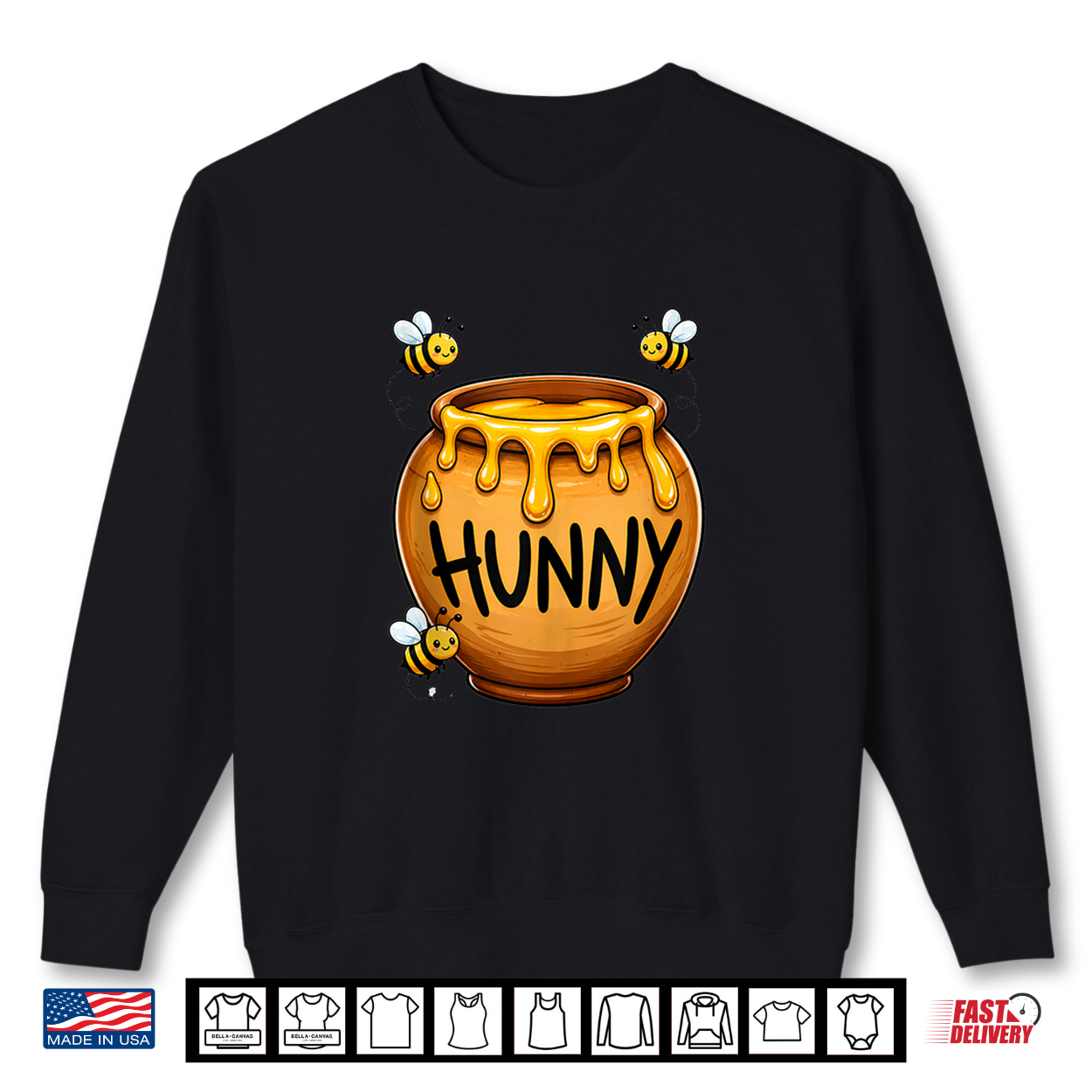Hunny Pot With Bees Cute Halloween Honey Jar Costume Shirt Hunny Pot With Bees Cute Halloween Honey Jar Costume Shirt